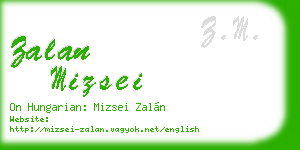 zalan mizsei business card